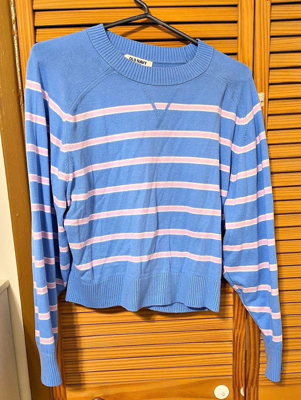 Old Navy SoSoft Lite Cropped Crew-Neck Sweater Blue & Pink